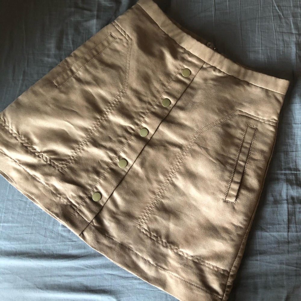 H&M faux suede skirt